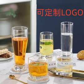 现货创意玻璃杯批发家用办公高颜值水杯茶杯啤酒杯咖啡杯