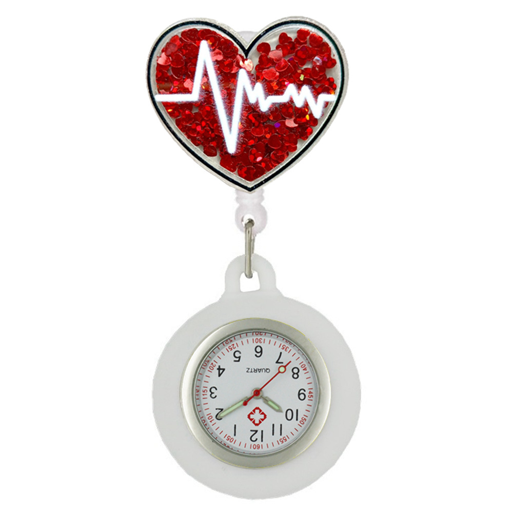 Icono médico creativo del hospital enfermera médico unisex acrílico brillante retraíble clip de carrete de insignia FO