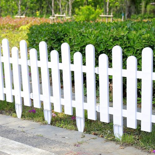 PVC Plastic Fence Fence Small Fence School Kindergarten Courtyard Flower Bed Decorative Fence Outdoor Ground Fence