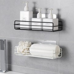 浴室のシンプルな置物棚の壁掛けトイレの穴を開けないでください。