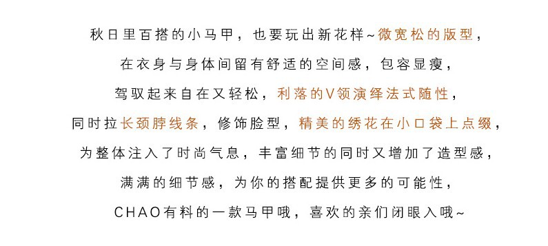 设计感麂皮绒绣花短款小马甲女春2023新款学院风时尚百搭坎肩上衣 pic 2