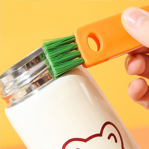 Three-in-one cup lid brush, cup artifact, gap cleaning brush, no dead ends, thermos cup, bottle brush, carrot cup brush
