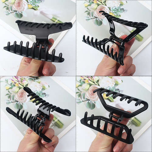  New Black Claw Hair Clip for Women Summer Fashion Big Headband Hairpin with More Hair Volume at the Back of the Head Shark Hair Accessory