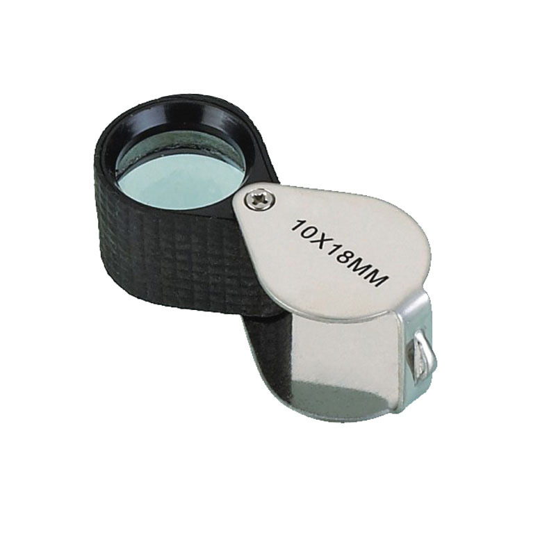 MG55366-2金属框架10x18mm高倍便携折叠式珠宝古玩鉴定放大镜HMY