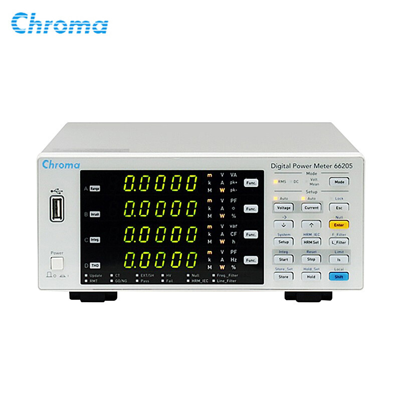 Chroma致茂66205新升级数位式功率表66202专为单通道功率测量应用