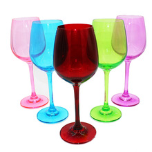 批发水晶玻璃高脚杯红酒杯葡萄酒杯家居摆件装饰香槟杯彩色酒杯
