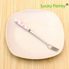 Cute tableware stainless steel, fruit fork, handheld spoon, internet celebrity