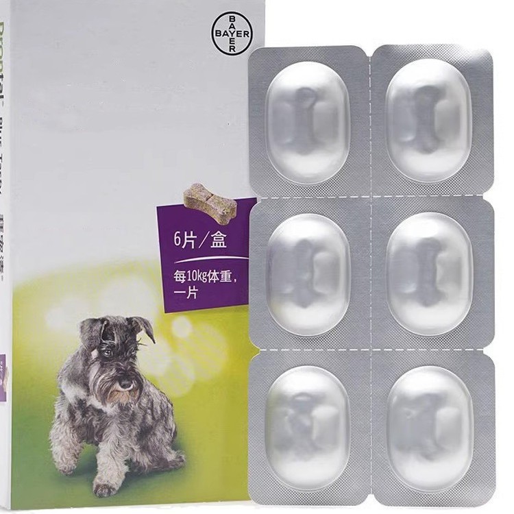 (Counterfeit-Proof and Verifiable) German Bayer 1 Pet Clear for Cats and Dogs, Deworming for Puppies and Adult Dogs, 6 Tablets