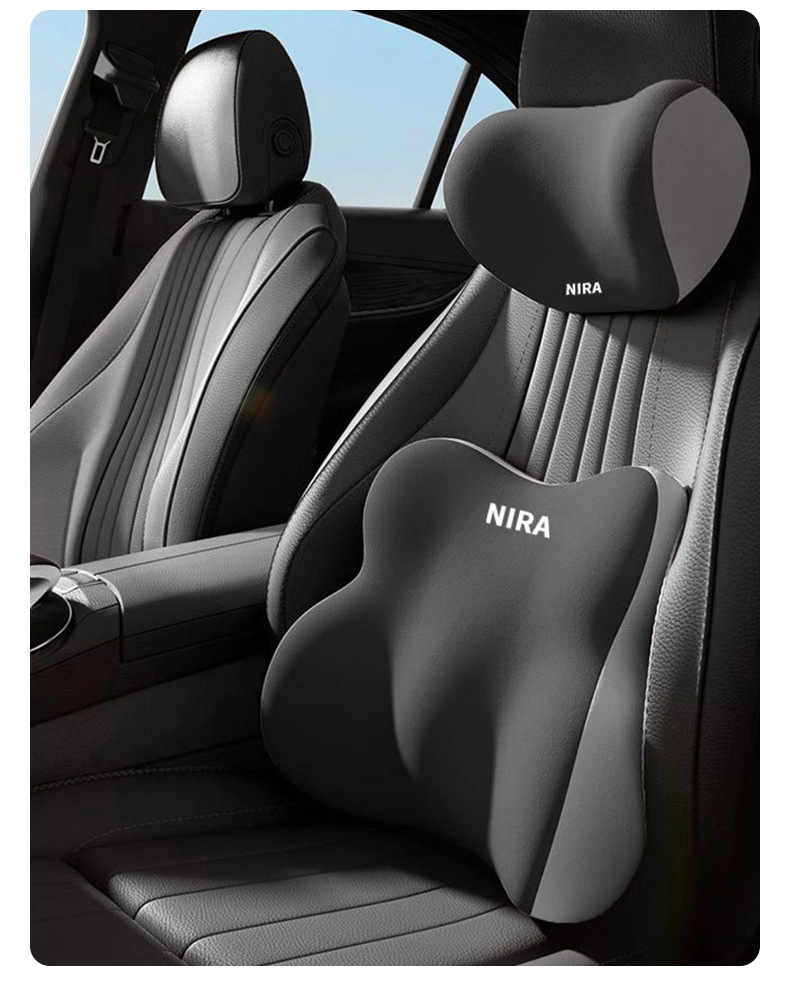 Car Lumbar Support Headrest for Long Sitting, Seat Lumbar Support, Car Accessories, Waist and Neck Protection, Car Cushion, Lumbar Pillow