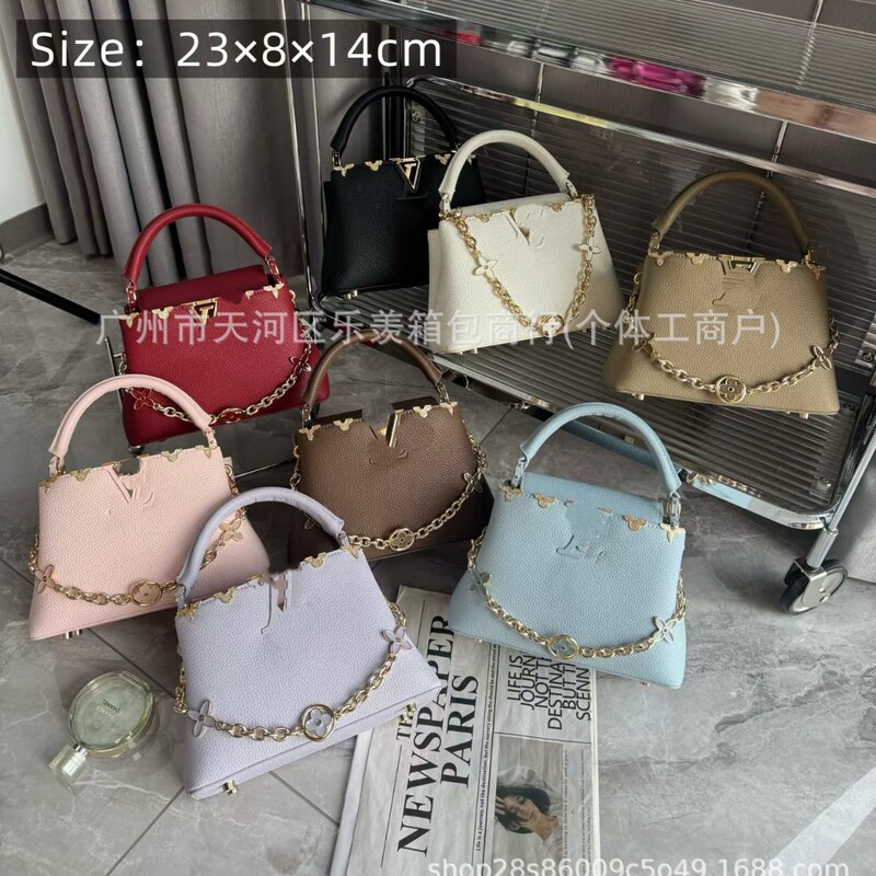26 New Classic Versatile Full Diamond-Embellished Kapu Handbag, Shoulder Bag, Crossbody Bag for Women, High-End Women's Handbag
