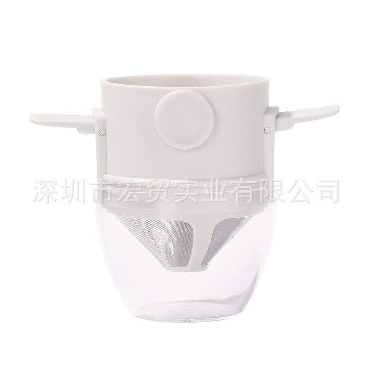 Filtro de café pequeño Ángel Filtro de acero inoxidable Filtro de embudo-filtro de té de café plegable portátil
