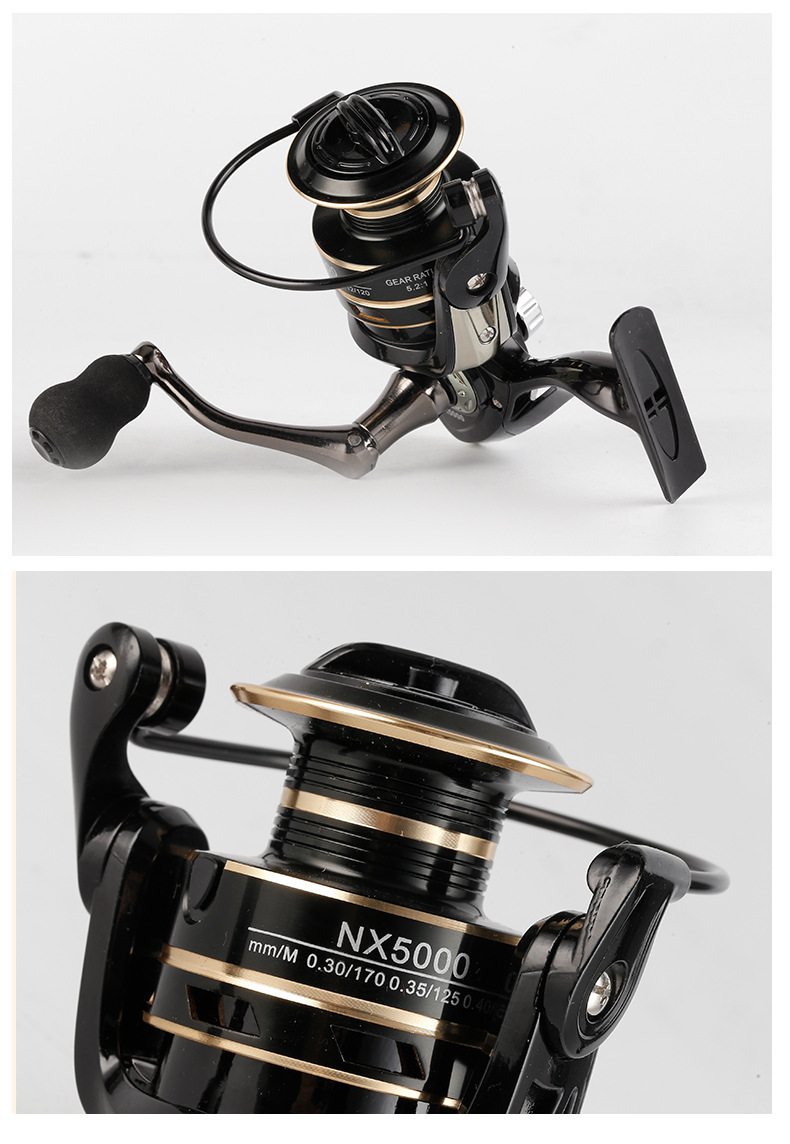 渔具渔轮纺车轮批发 全金属斜口CNC海竿轮摇把纺车轮远投路亚鱼轮