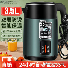 电热水壶304烧水壶双层防烫家用耐用智能保温恒温快煮开水壶速热
