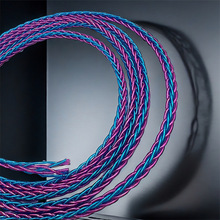 单晶铜 蓝紫编织线材 8股编织200芯 单晶铜 无氧铜8股 铜镀银线材