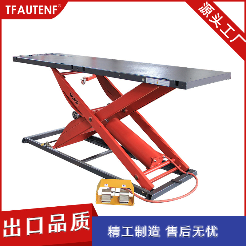 摩托车电动维修平台大排量气动修理工作台升降台剪式举升机