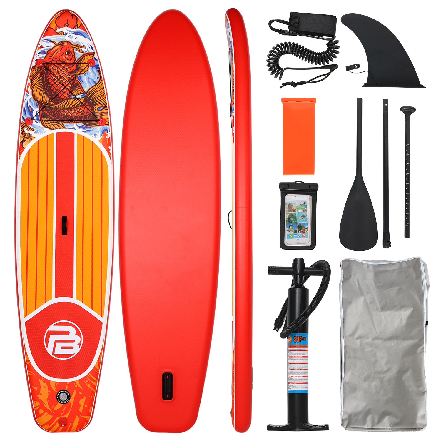 Надувная SUP-доска PICBOARD SUPFW55C Цвет Рыба
