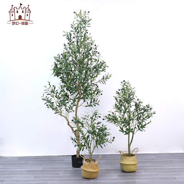 Árbol artificial olivo Estilo nórdico casa piso Planta artificial en maceta árbol artificial interior paisaje artificial bonsai