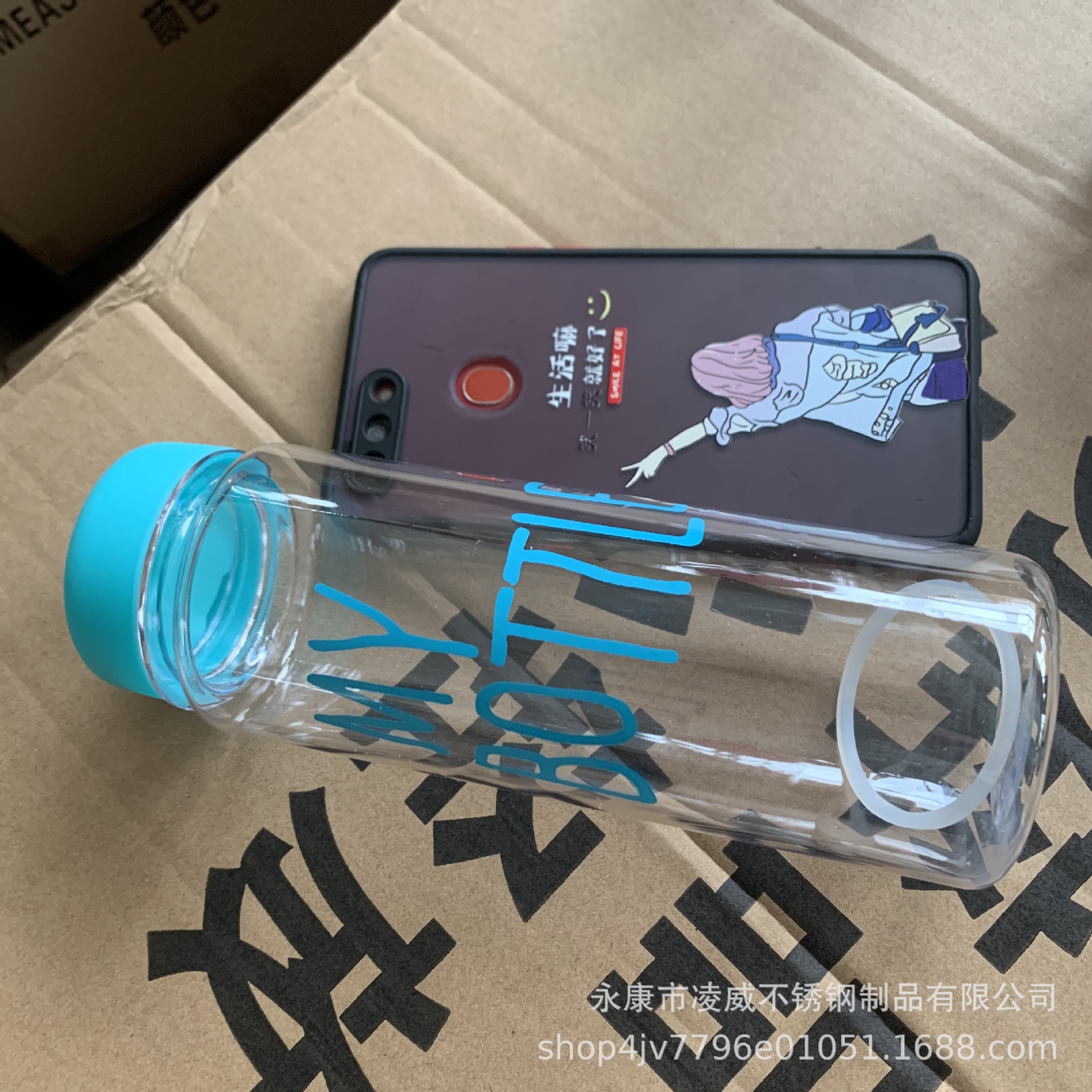 透明my bottle塑料杯AS随行果汁水杯order颜色500毫升塑料瓶logo详情5