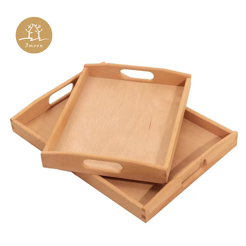 Bandeja de Té Kung Fu Rectangular A5L de Madera para Servicio de Té