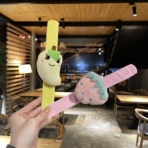 Children's snap ring cartoon plush doll couple bracelet creative decoration holiday hair accessories wedding small gifts