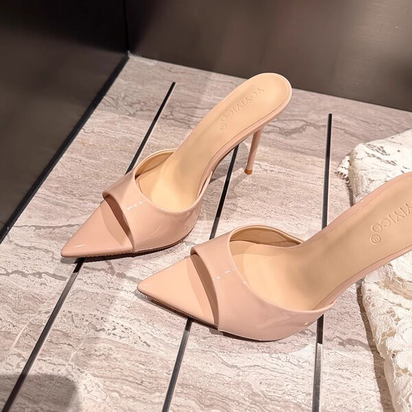 High heels open toe pointed-toe stiletto heels