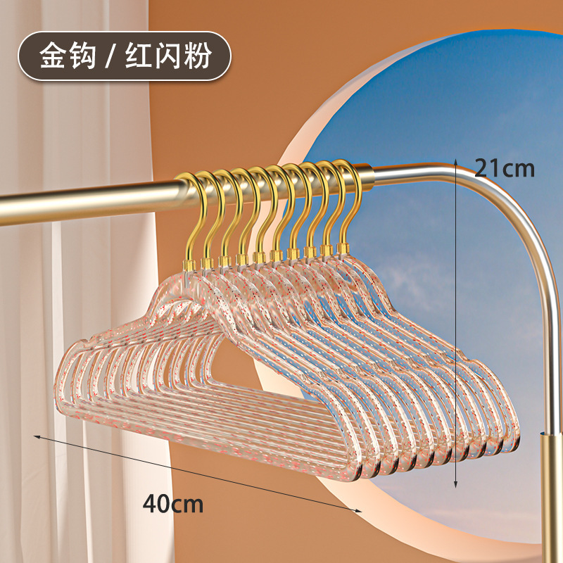 Acrílico percha de ropa transparente percha de ropa doméstica sin marcas percha de ropa antideslizante tienda de ropa de lujo ligera soporte de secado especial image 8
