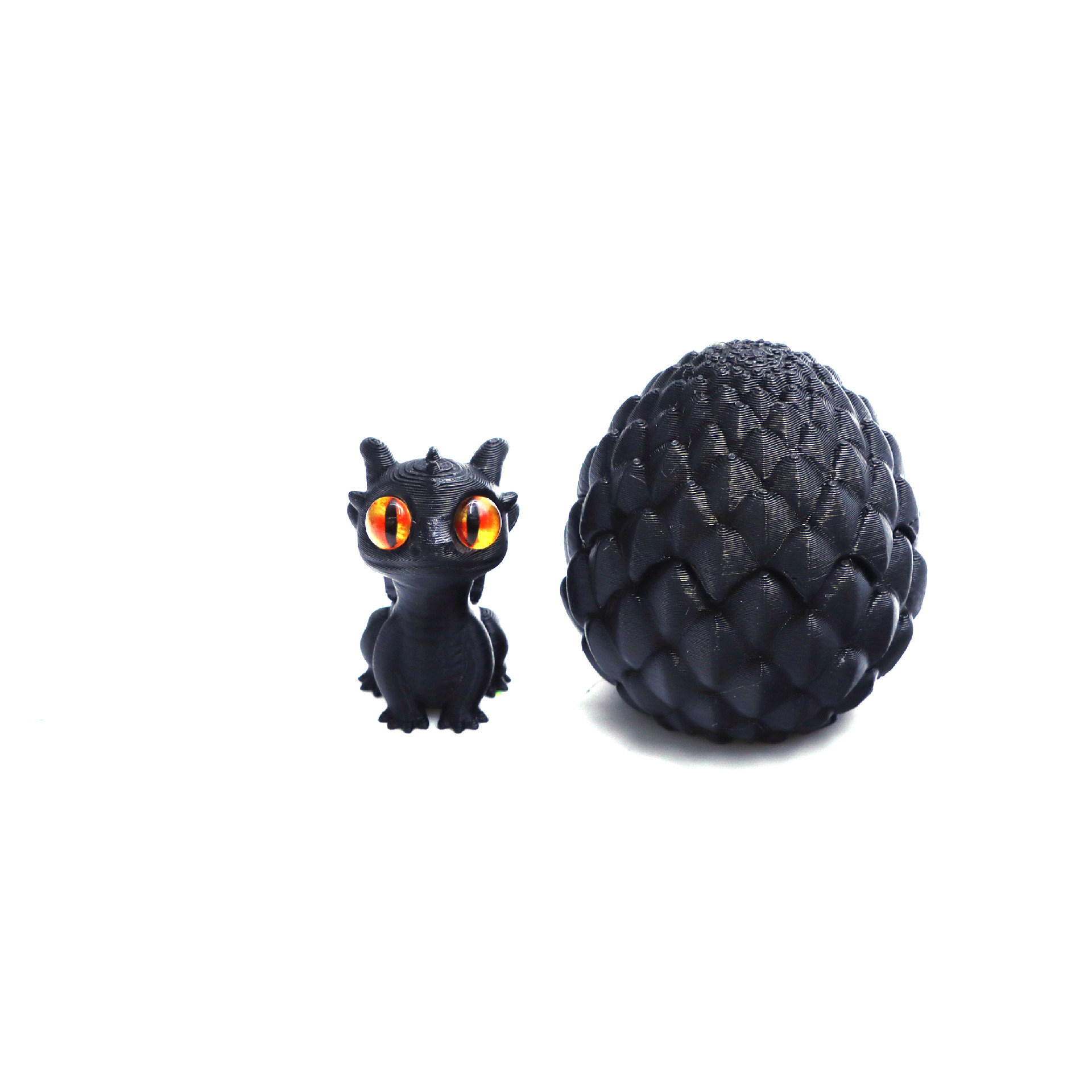 Flip dragon egg + little flying dragon-cool black