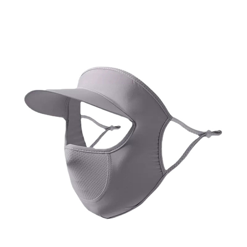 Summer sun protection mask face Kini female UV protection sun protection Full Face riding breathable integrated brim Ice Silk Mask
