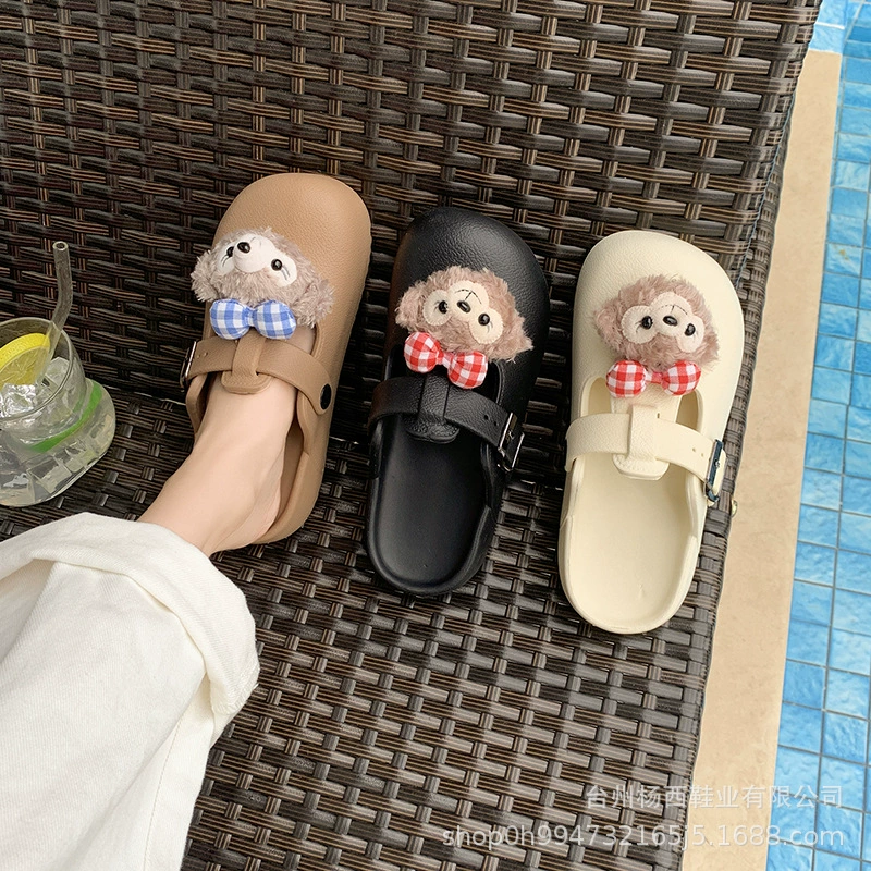 Толстая подошва дерьмо мультфильм милый Ширли Мэй Баотоу холодные тапочки женские весенние и летние новые удобные студенческие тапочки