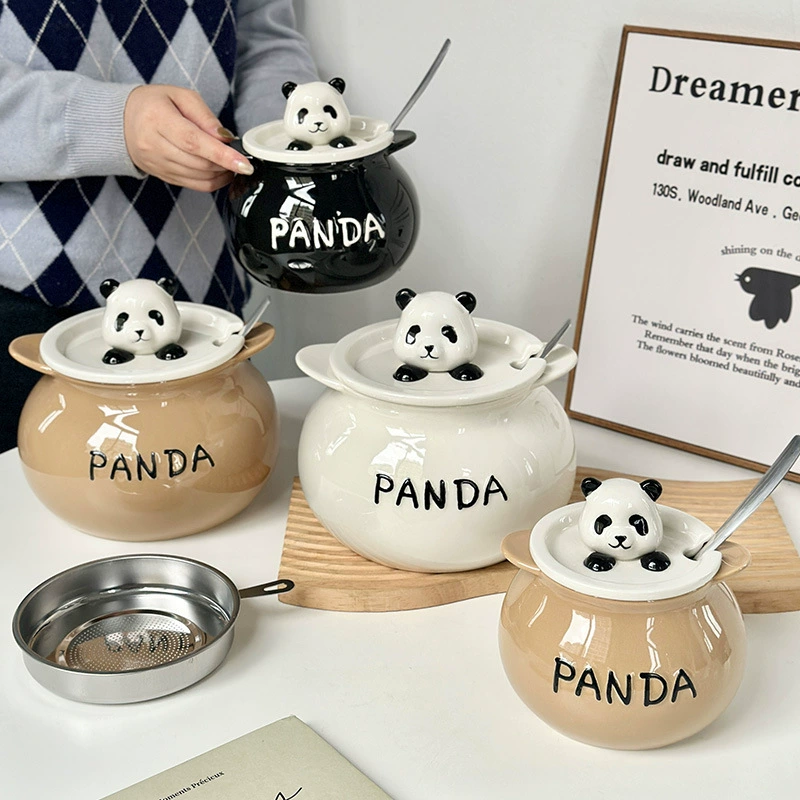 Прямые продажи Panda Kitchen банка для сала бытовая керамическая банка с высокой термостойкостью чили масло специальная банка мясной жир пищевой