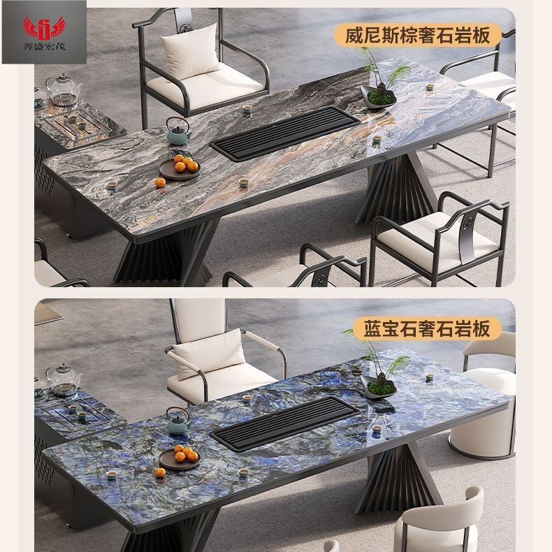 mesa de té de oficina de tabla grande mesa de té de tabla pequeña mesa de té de tabla de piedra de lujo mesa de té de tabla de roca combinación de balcón hervidor de agua integral