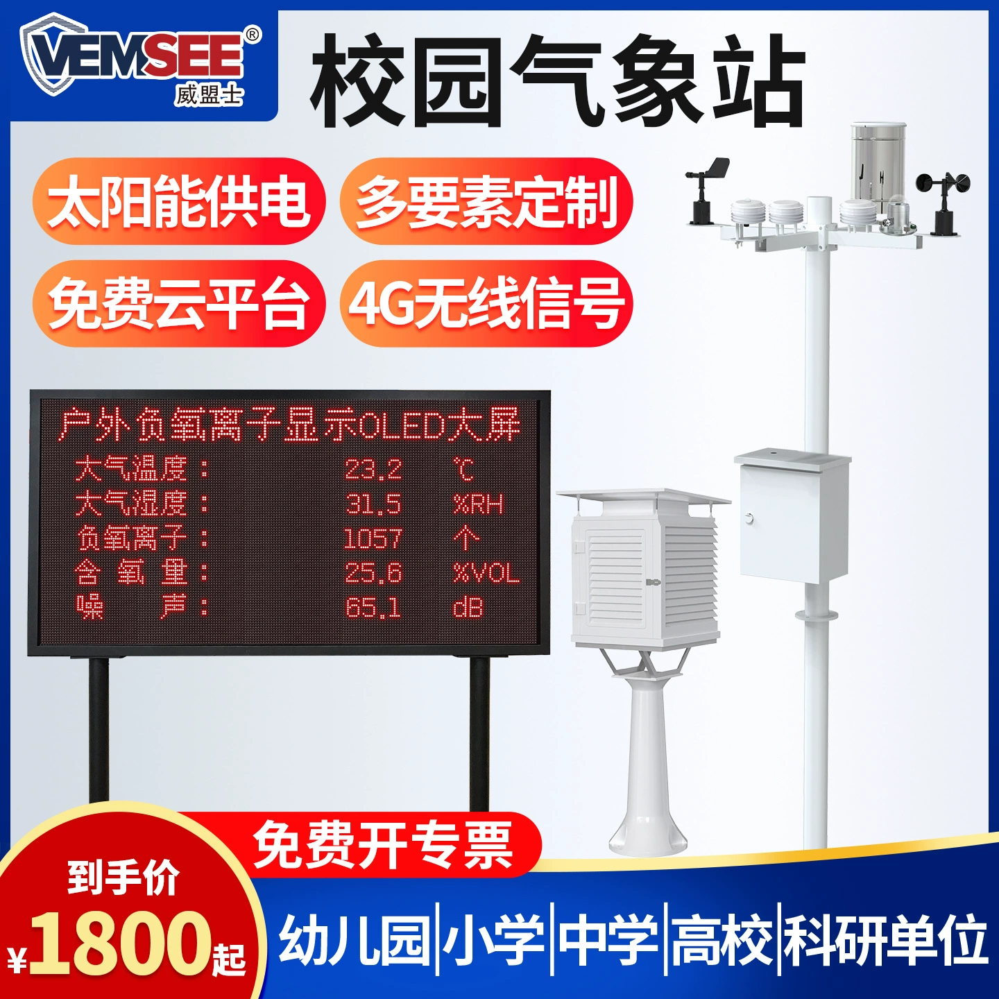 Метеостанция кампуса, детектор климата, открытый популярный научный обучающий окружающую среду, система мониторинга погоды, станция мониторинга кампуса