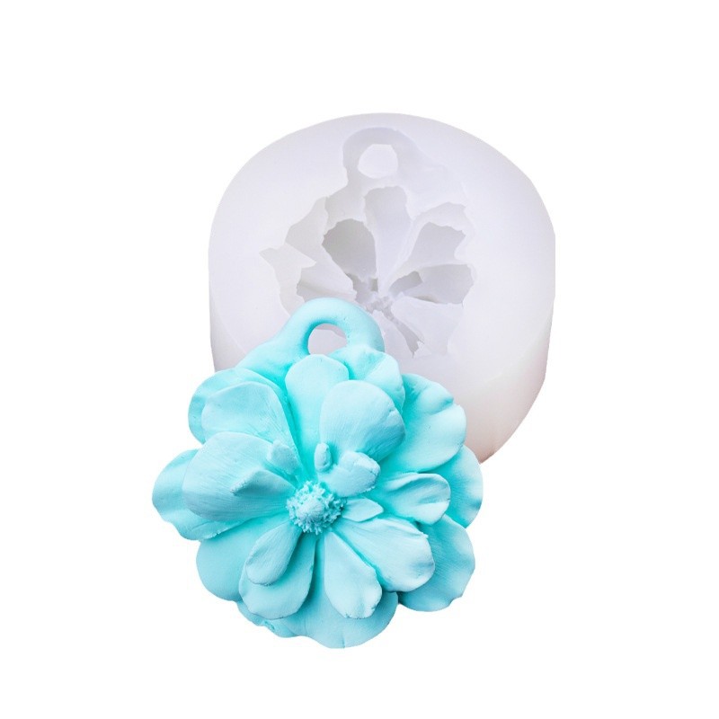 Flor Blooming forma molde fondant cake molde de silicona DIY para hornear llavero decoración epoxi