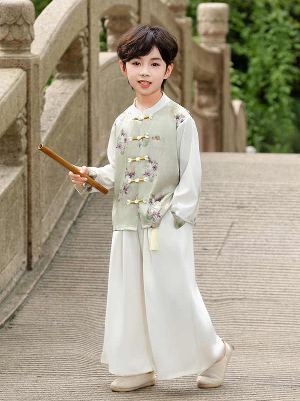男童春秋新品汉服套装2025新款儿童国风唐装表演中小童六一演出服|undefined