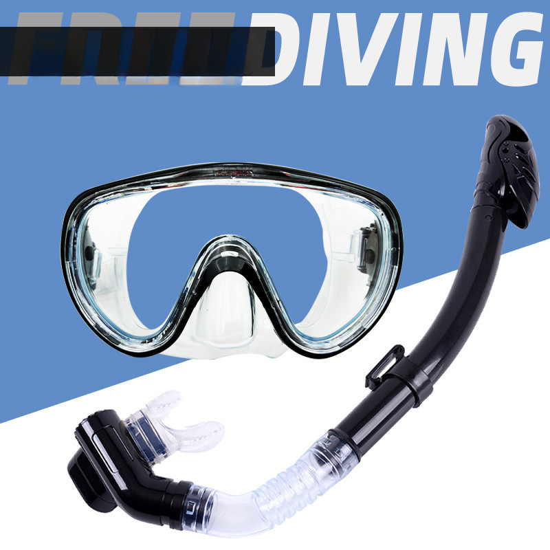 Adult Men's and Women's Snorkeling Equipment Set Diving Goggles Half-Full Dry Snorkel Integrated Large-Frame Swimming Goggles Mask