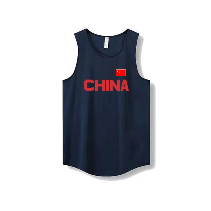 American Basketball Sports Vest Men's Summer Loose Breathable Quick-Drying Running Fitness Training Clothing Trapeze Vest Sleeveless Trendy