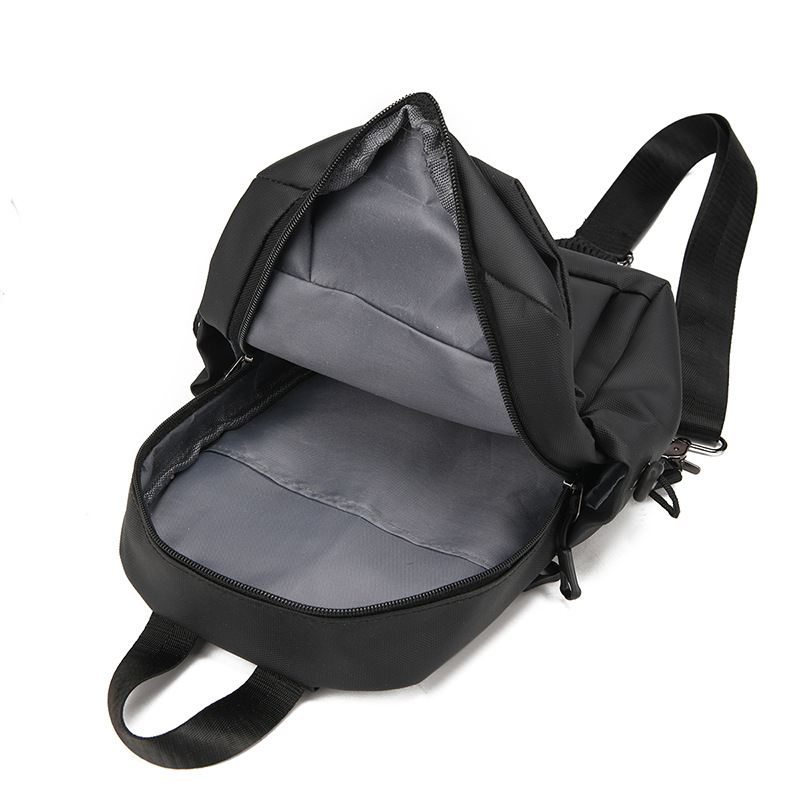 Venta al por mayor de fábrica 2023 nuevo bolso de pecho de tela Oxford para hombre simple y versátil mochila diagonal de un solo hombro para viajes al aire libre