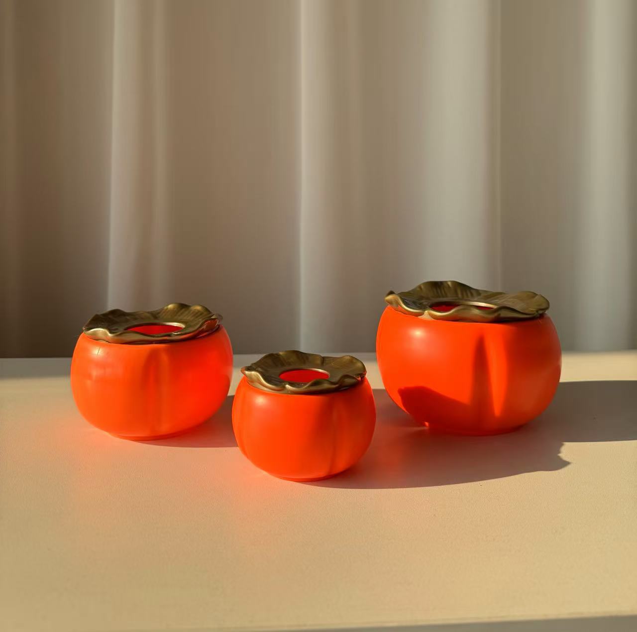 Simulated Persimmon Festive Decorative Vase Persimmon Persimmon Ruyi Flower Pot Plastic Lucky Bag Fortune Fruit Wedding Vase Ornaments