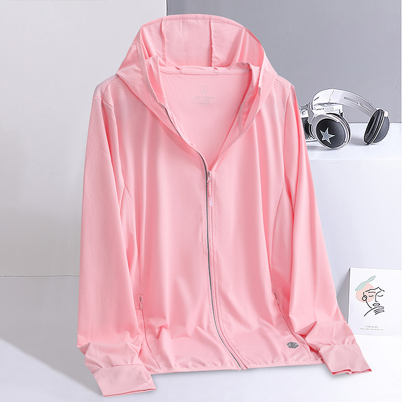 Ropa de protección solar de seda helada MINGZUO para hombre, ropa de protección solar transpirable para pesca al aire libre en verano, chaqueta para mujer, protección solar y protección UV