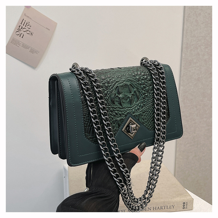 Crocodile Pattern Shoulder Bag For Women Large Capacity Luxury Handbag_voghion.com