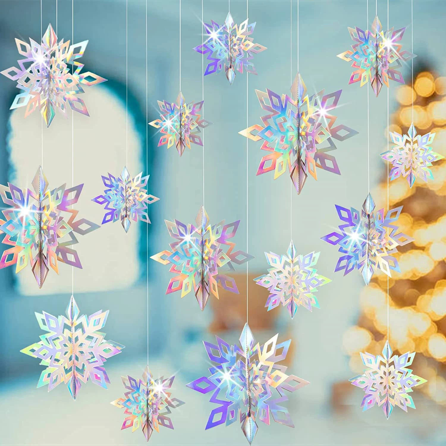  tridimensional украшение ногтей, набор, подвеска, со снежинками, 3D