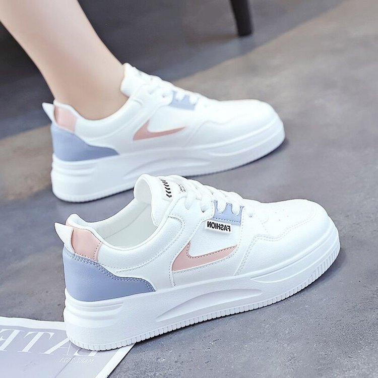 Niche White Sneakers for Women to Wear with Long Skirts, Soft Thick Soles, Spring and Autumn 2025 New Models, Versatile, Sporty, Casual, Breathable