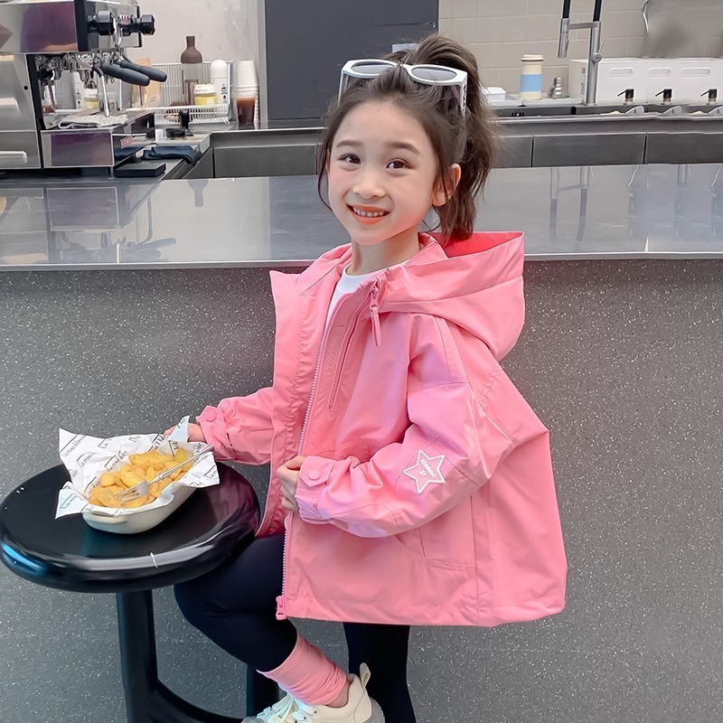 Girls' Outwears Spring and Autum 2025 New Fashionable Baby Girl Autum Clothing Korean Style Windbreaker Kidsren's Clothing Autum Jacket Girls' Outwears Spring and Autum 2025 New Fashionable Baby Girl Autum Clothing Korean Style Windbreaker Kidsren's Clothing Autum Jacket