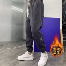 秋季新款休闲裤男简约百搭潮流小脚卫裤纯色时尚网红束脚运动长裤