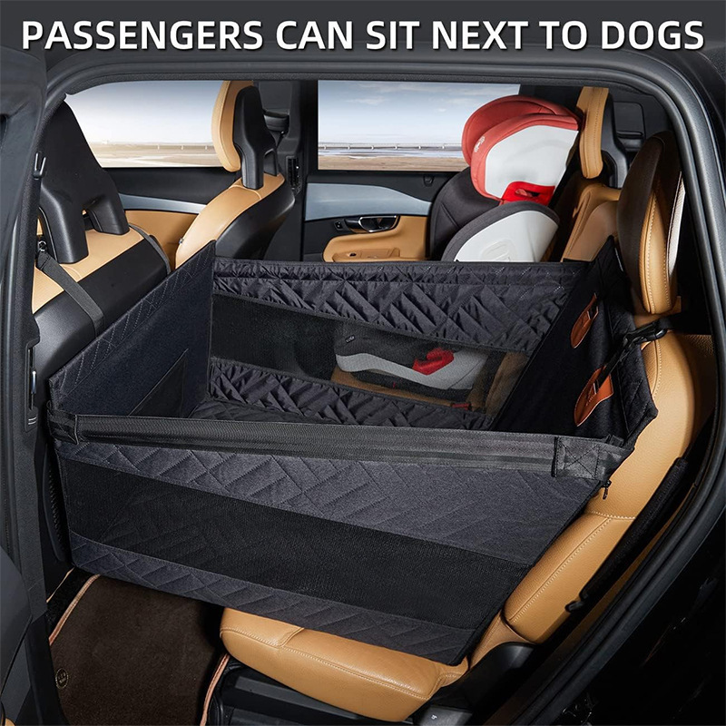 Amazon 車用ペットマット リアシングルシート 車用マット 底部硬化 メッシュ付き 犬用 ブルー 防水 防汚 犬用マット|undefined