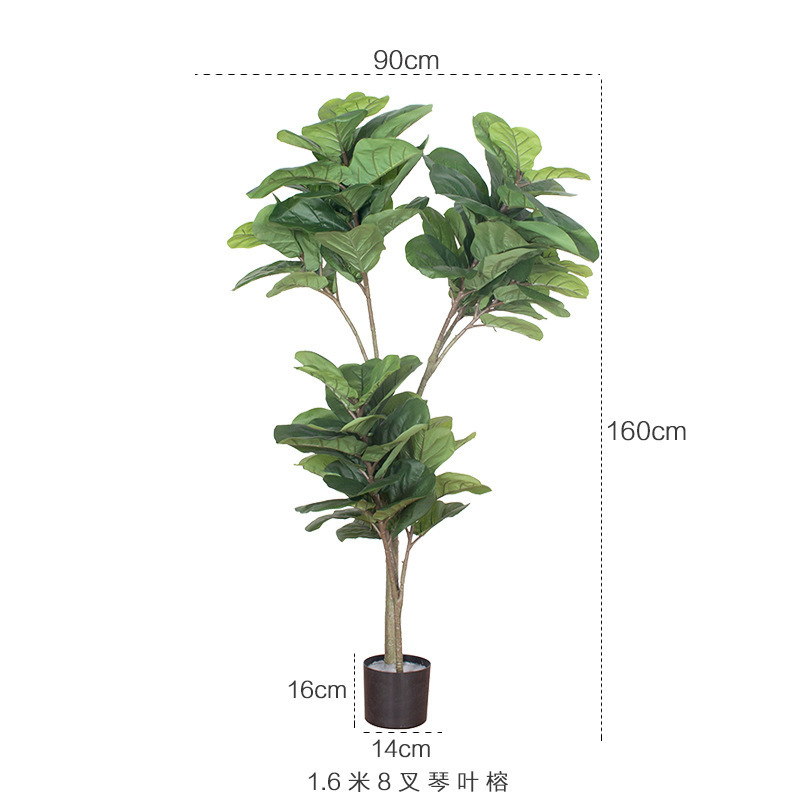 Escenografía de estilo nórdico Simulación de plantas verdes Plantas en macetas Centro comercial Simulación de decoración suave Plantas verdes falsas