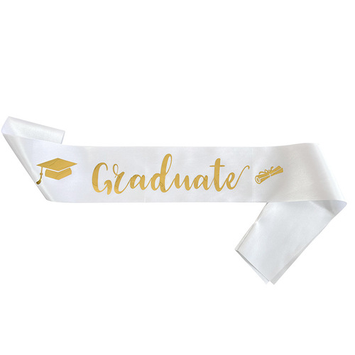 New fashion graduated belt graduation shoulder strap etiquette belt wholesale satin hot lettering party ribbon
