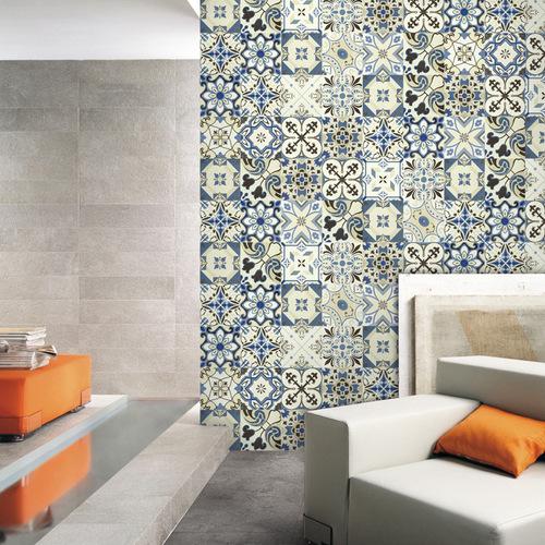 Floor stickers, decorative wall stickers, waterproof self-adhesive wallpaper tile stickers, kitchen bathroom living room wallpaper self-adhesive floor stickers