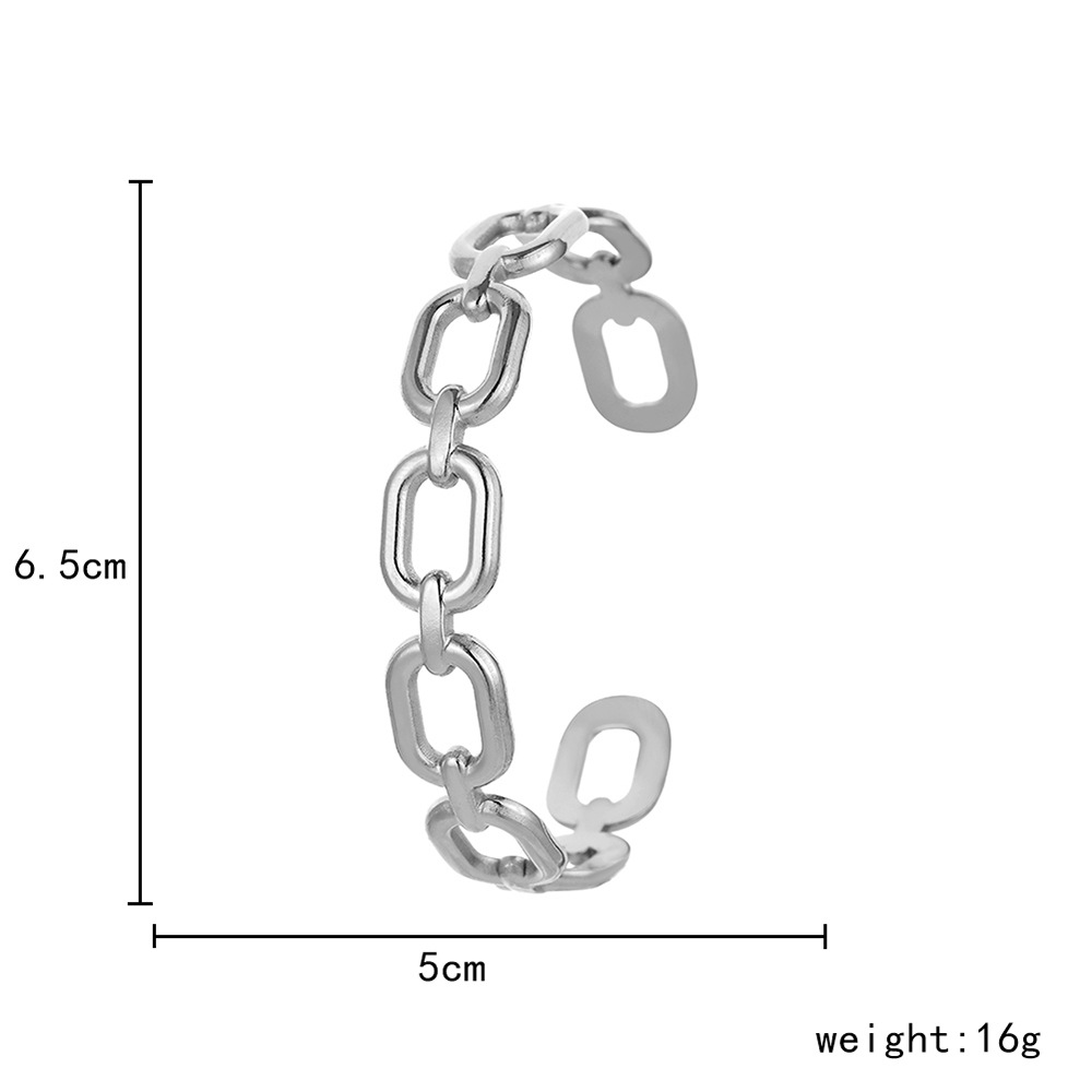 Style Simple Géométrique Œil Acier Inoxydable Placage Bracelet 1 Pièce display picture 9