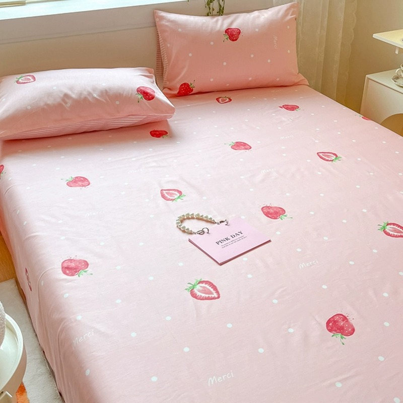 Sombrilla de cama de algodón pieza individual 100 ins de algodón puro estilo princesa verano individual dormitorio de estudiantes doble niños sábana kang individual